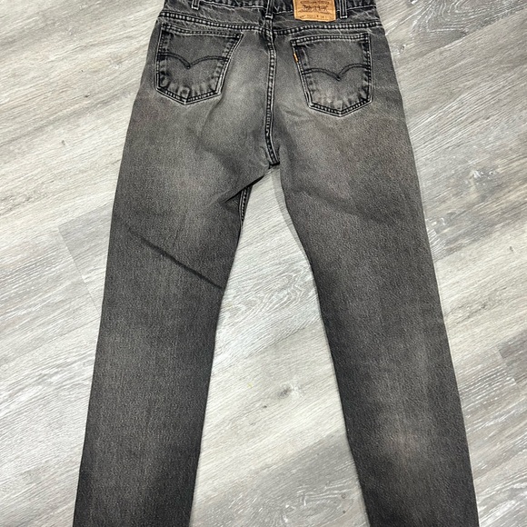 VINTAGE 505 Classic Levi Strauss & co. Black Wash Men’s Jeans - Picture 2 of 3